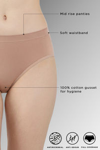 Zivame Medium Rise Full Coverage Hipster Panty (Pack of 3) - Multicolor — thumbnail 14